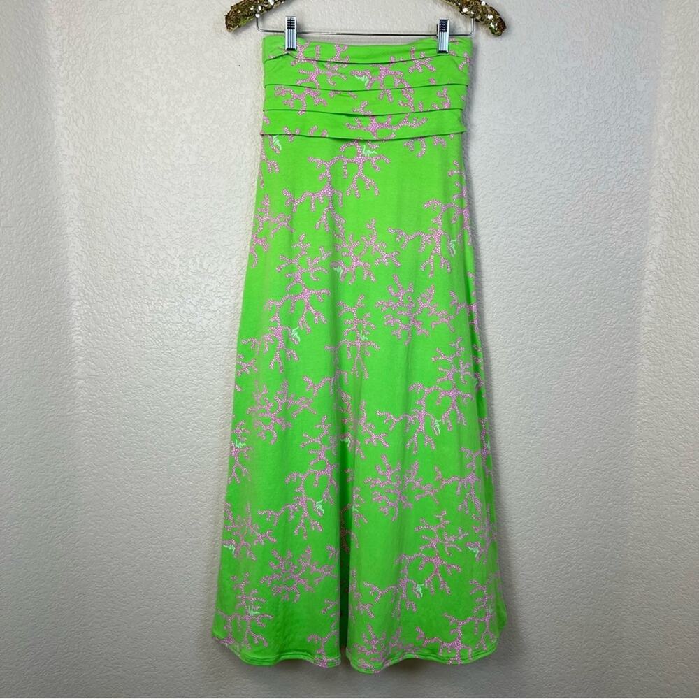 Lilly Pulitzer • Petula Strapless Maxi Dress Coral Me Crazy - Picture 4 of 12